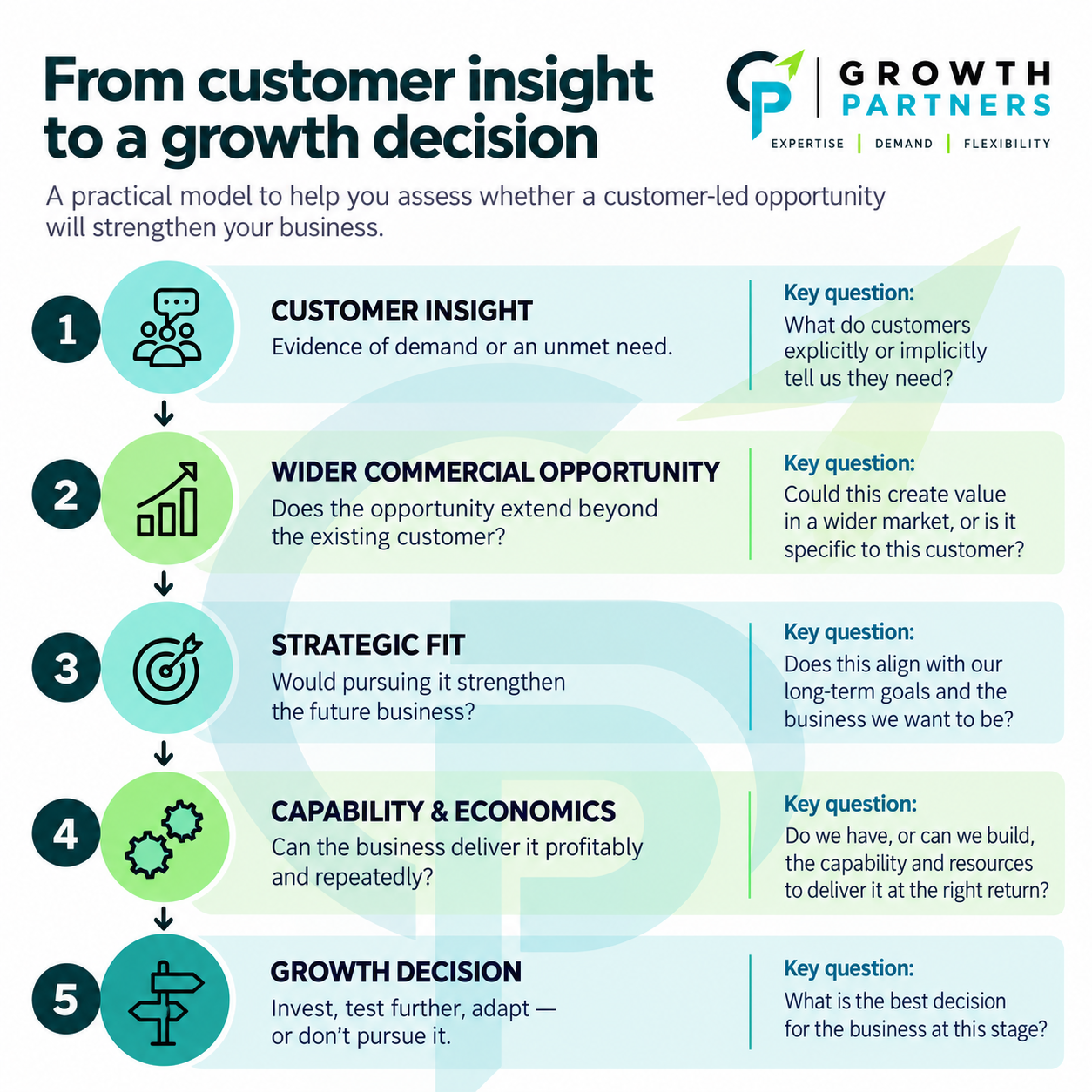 From customer insight to a growth decision: a five-stage model for assessing customer-led growth opportunities